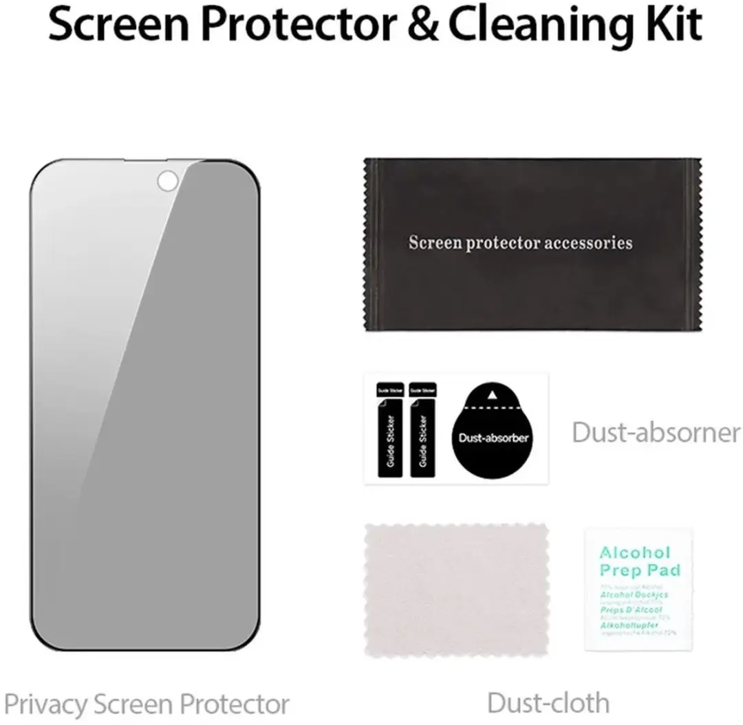 Dux Ducis Privacy Screenprotector iPhone 16 - Zwart