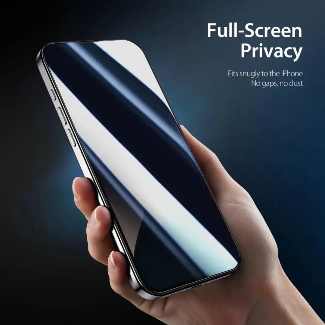 Dux Ducis Privacy Screenprotector iPhone 16 - Zwart