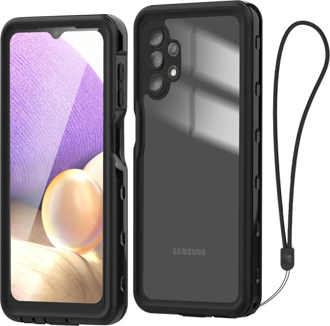 Redpepper Shellbox Hoesje Samsung Galaxy A32 5G - IP68 Transparant - afbeelding 2 van 6
