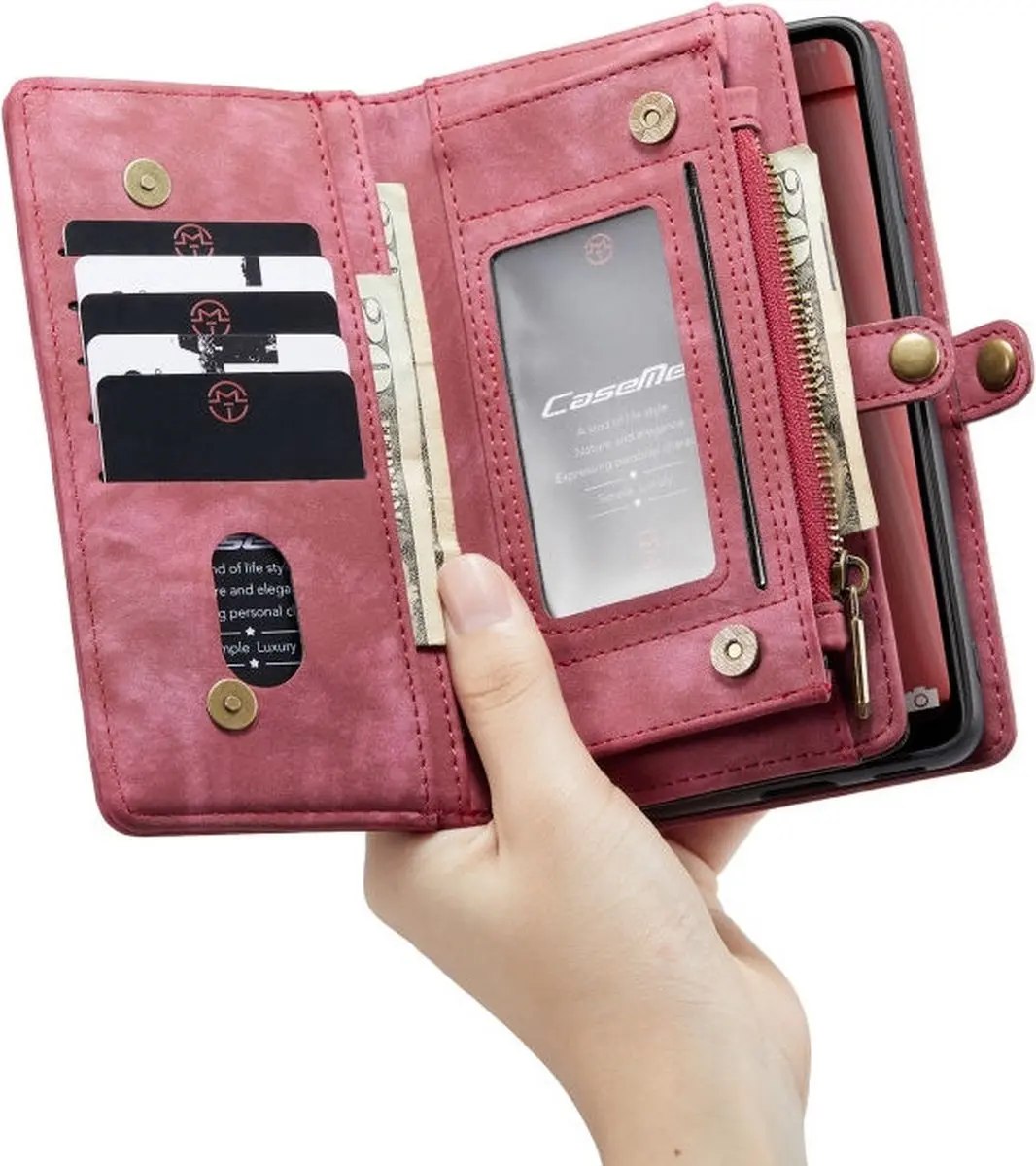 Caseme 008 Book Case Samsung Galaxy A32 5G - 8 Pasjes - Rood