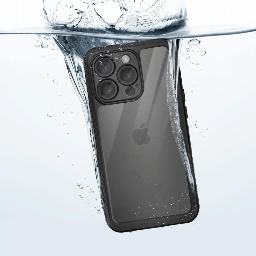 Redpepper Waterdicht Hoesje iPhone 15 Pro Max BACK-REDP-15X - Transparant zwart