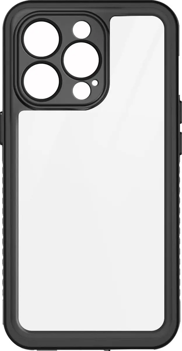 Redpepper Waterdicht Hoesje iPhone 15 Pro Max BACK-REDP-15X - Transparant zwart