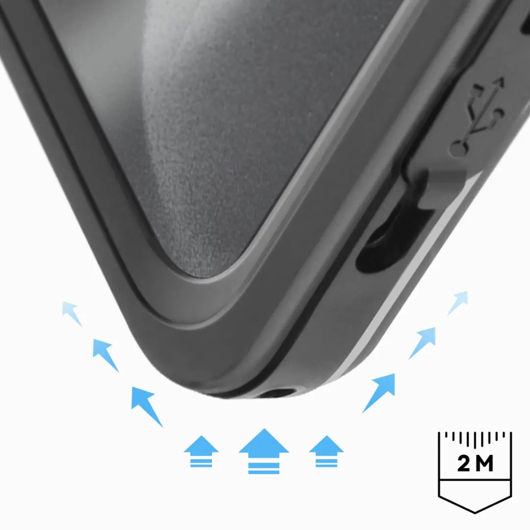 Redpepper Waterdicht Hoesje iPhone 15 Pro Max BACK-REDP-15X - Transparant zwart