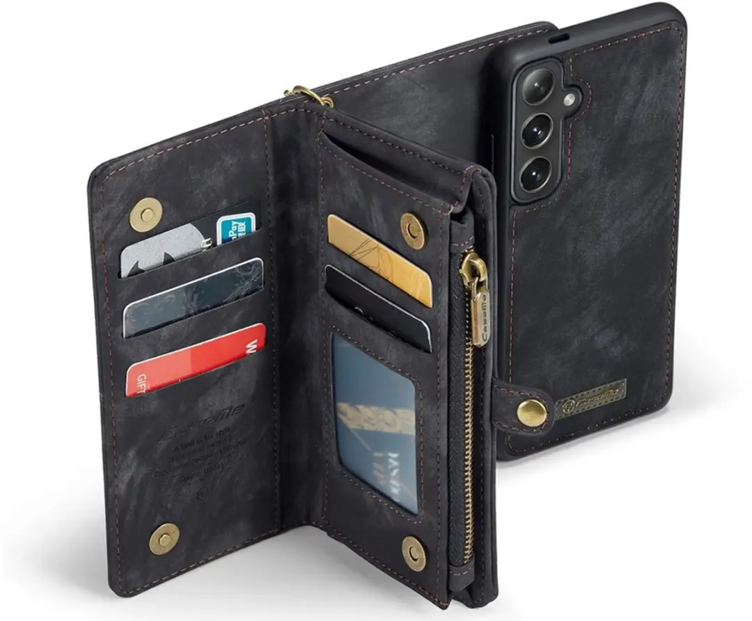 Caseme CSM8-SGA16B Bookcase Hoesje Samsung Galaxy A16 - Zwart