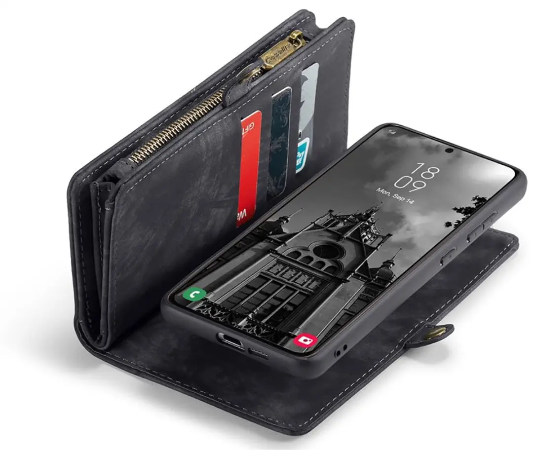 Caseme CSM8-SGA16B Bookcase Hoesje Samsung Galaxy A16 - Zwart