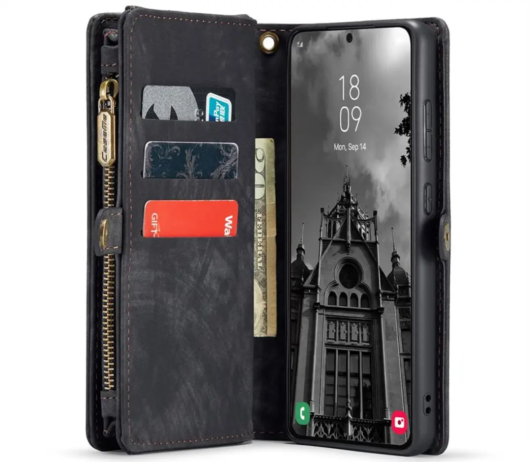 Caseme CSM8-SGA16B Bookcase Hoesje Samsung Galaxy A16 - Zwart