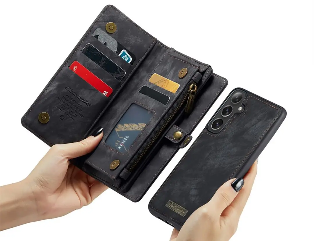 Caseme CSM8-SGA16B Bookcase Hoesje Samsung Galaxy A16 - Zwart - afbeelding 6 van 6