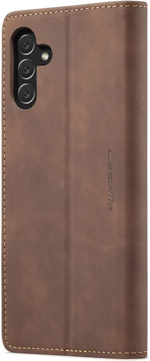 Caseme 013 Book Case Hoesje Samsung Galaxy A14 - Donkerbruin