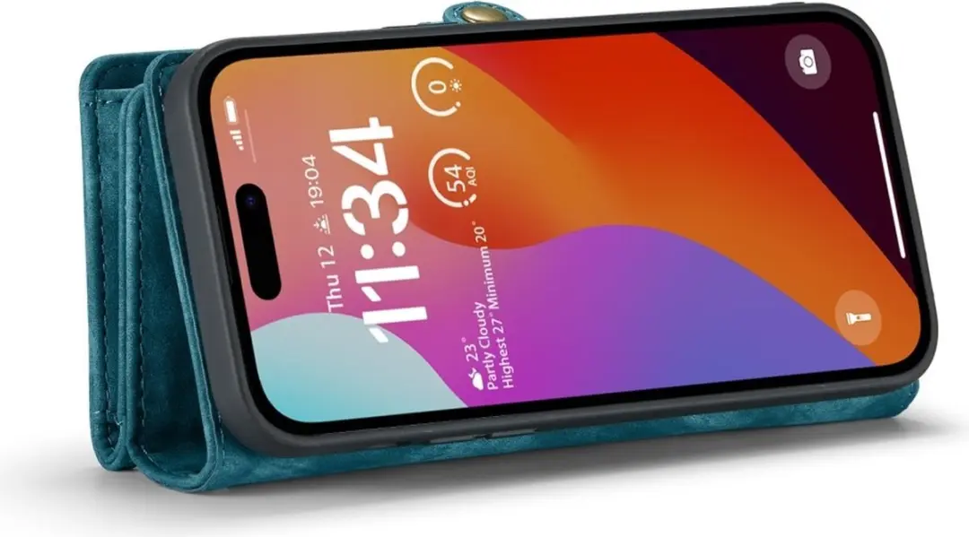 Caseme 008 Hoesje iPhone 16 Pro - Blauw - 8 Pasjes