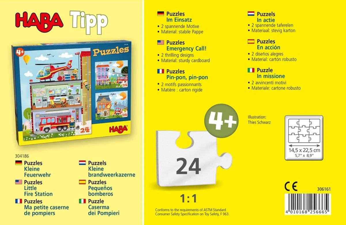 Haba Legpuzzel Puzzels in Actie Junior 48 Stuks - Multicolor