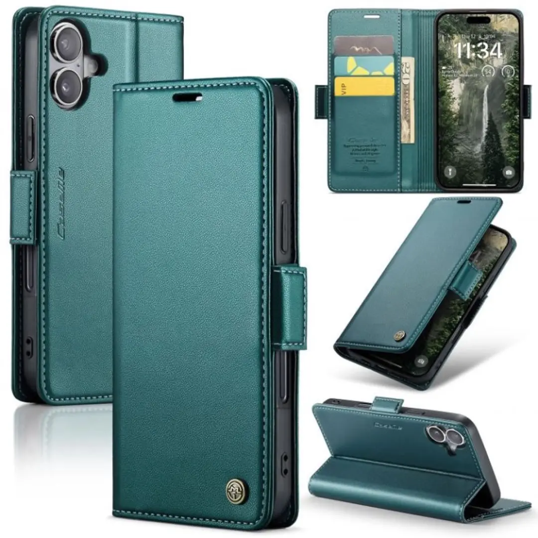 Caseme Wallet Case iPhone 17 - Groen - RFID Bescherming