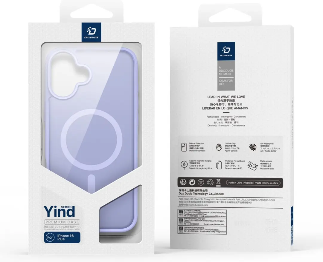 Dux Ducis Yind Serie iPhone 16 Plus Back Cover - Lichtpaars