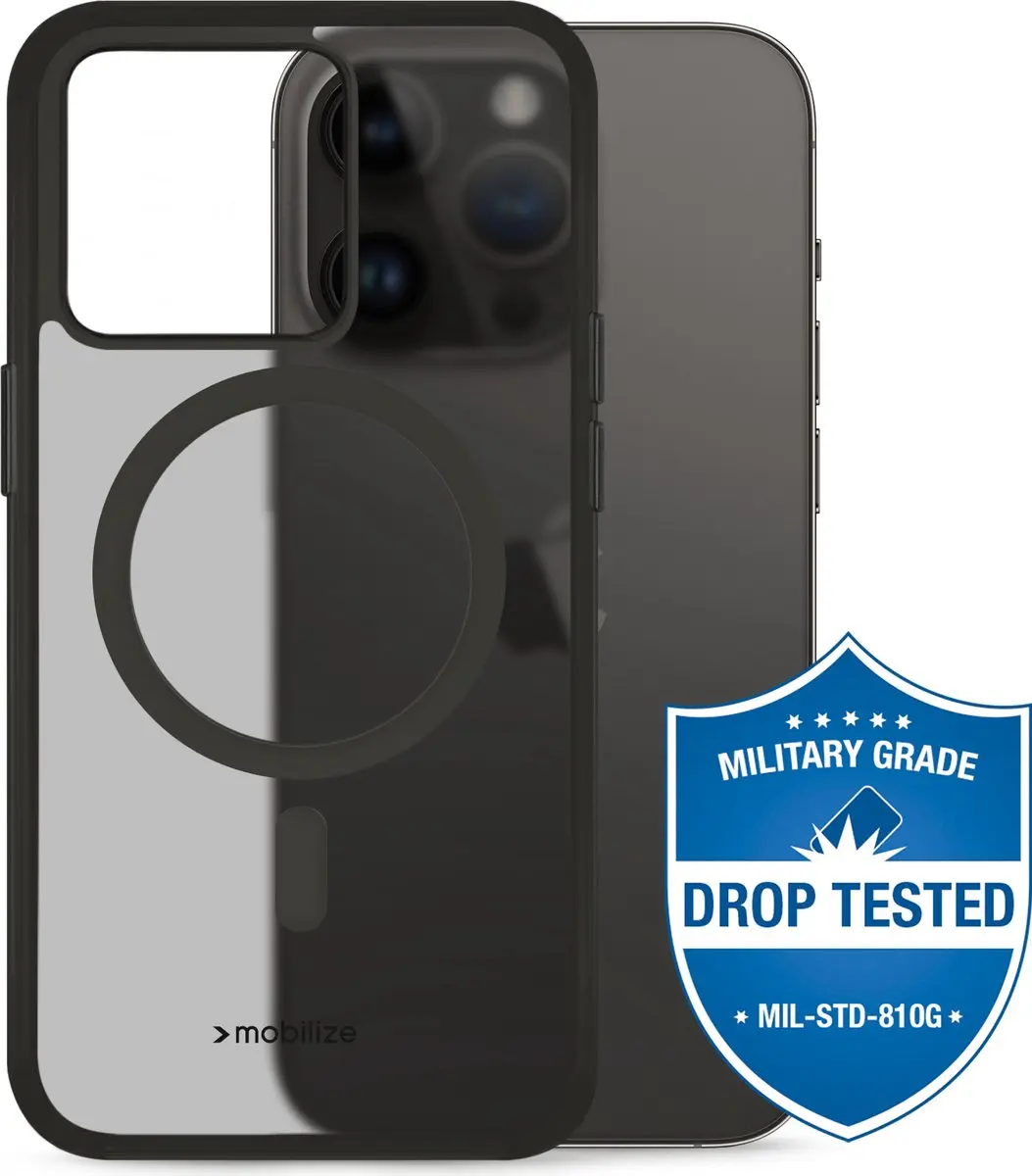Mobilize Hybrid Backcover MOB-MCHCB-IPH14PRO iPhone 14 Pro Hoesje - Zwart