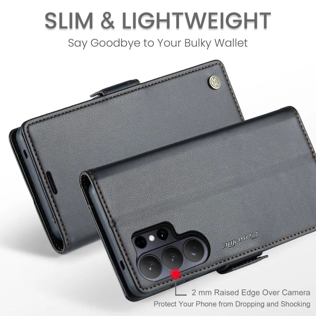 Caseme Wallet Case Samsung Galaxy S26 Ultra - RFID & Magneetsluiting - Zwart