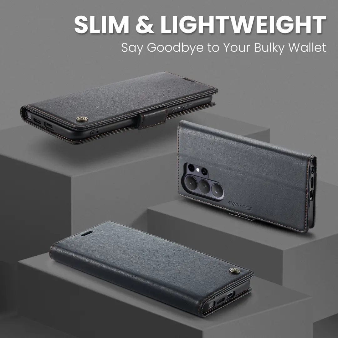 Caseme Wallet Case Samsung Galaxy S26 Ultra - RFID & Magneetsluiting - Zwart