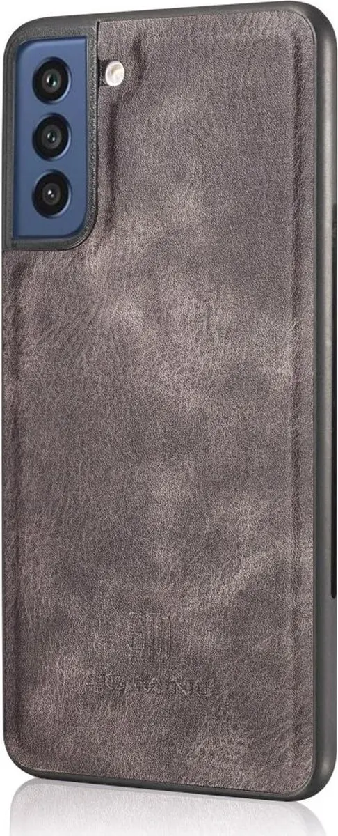 DG.MING Book Case Hoesje Grijs - Samsung Galaxy S21 FE - 3 Pasjes