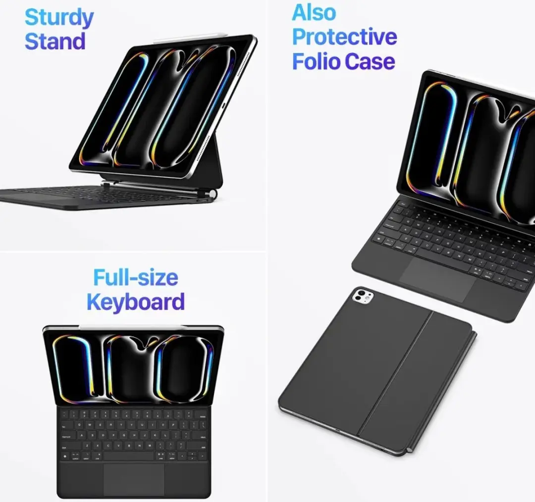 Dux Ducis Toetsenbordhoes Apple iPad Pro 13 - Zwart