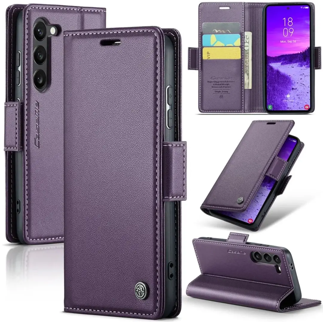 Caseme Litchi Texture Book Wallet Hoesje Samsung Galaxy S25