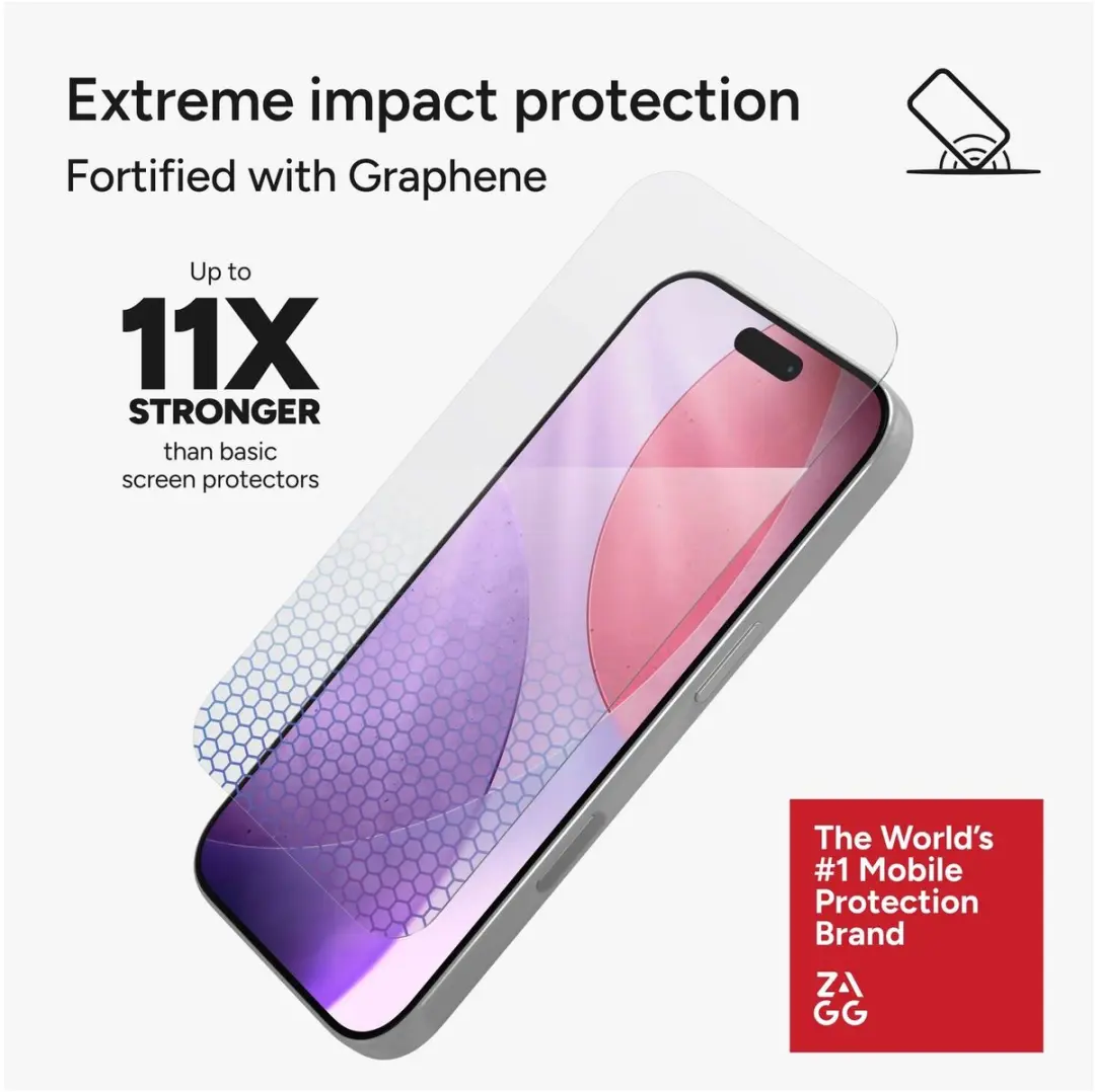 ZAGG InvisibleShield Glass XTR5 iPhone 17 Pro - Blauw Lichtfilter