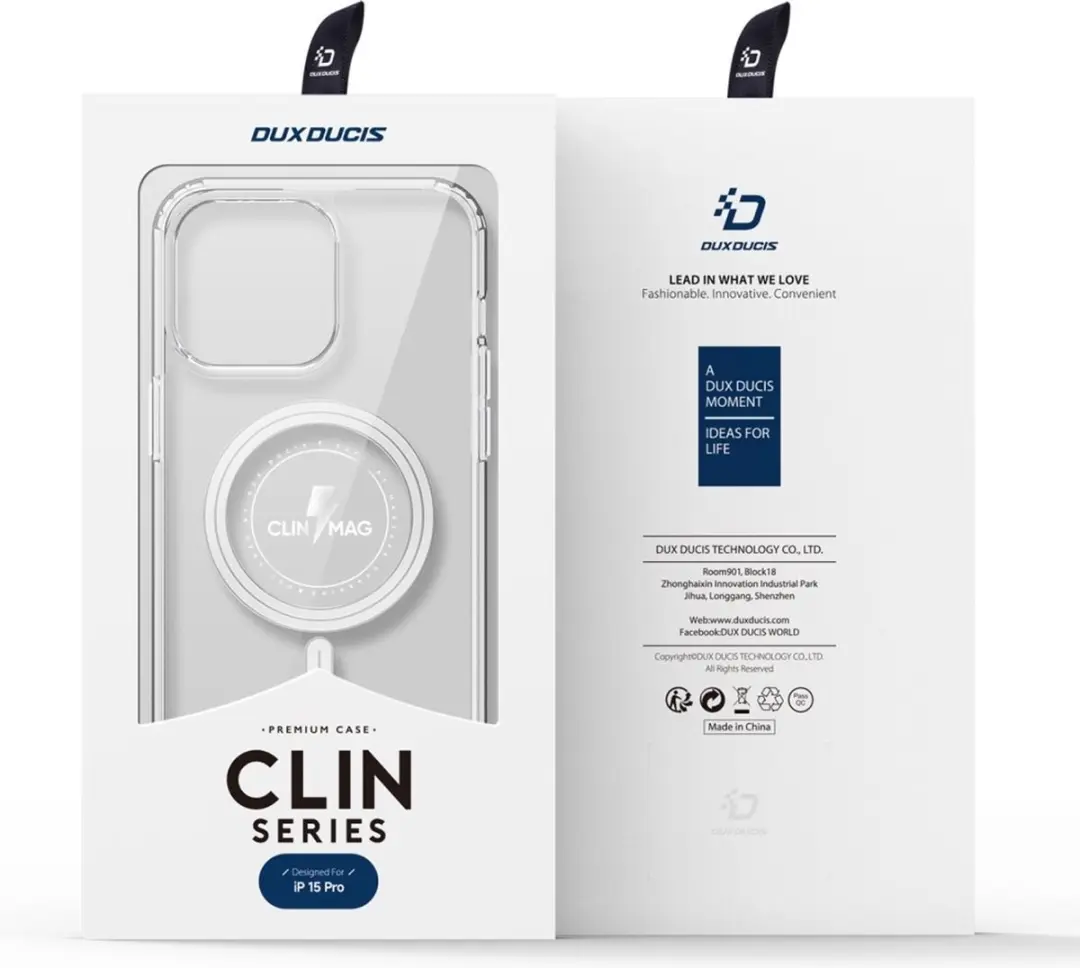 Dux Ducis iPhone 15 Pro Magnetisch Case - Transparant - 8720791579272