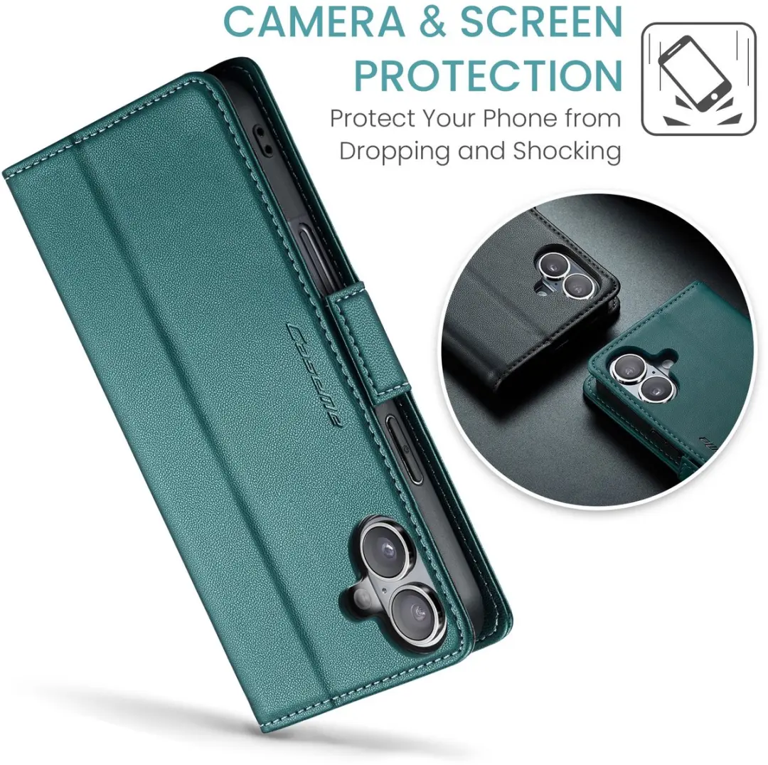 CaseMe 023 Wallet Book Hoesje iPhone 17 - Groen