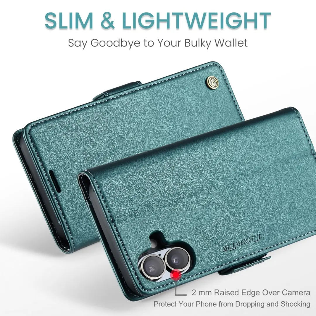 CaseMe 023 Wallet Book Hoesje iPhone 17 - Groen
