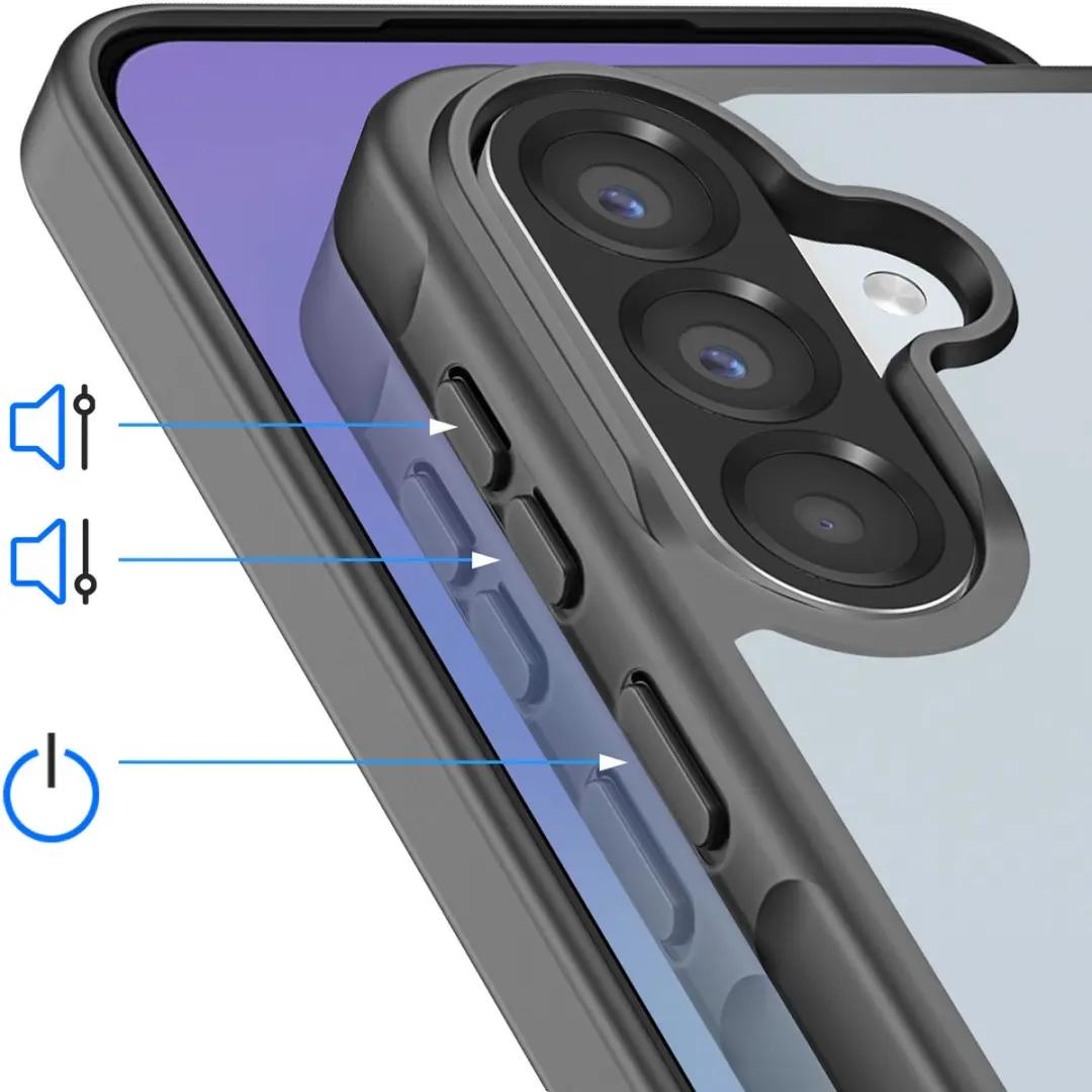 Dux Ducis Hoesje Samsung Galaxy A57 Mat Zwart - Valbestendig 1.5m