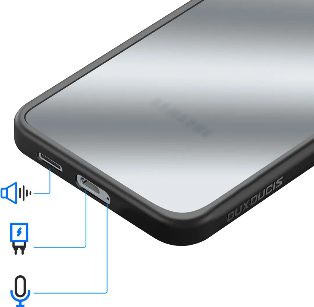 Dux Ducis Hoesje Samsung Galaxy A57 Mat Zwart - Valbestendig 1.5m