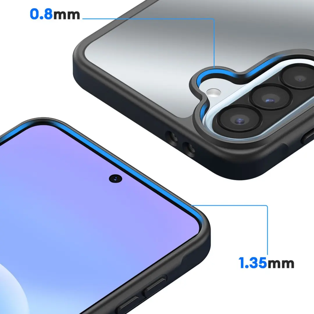 Dux Ducis Hoesje Samsung Galaxy A57 Mat Zwart - Valbestendig 1.5m
