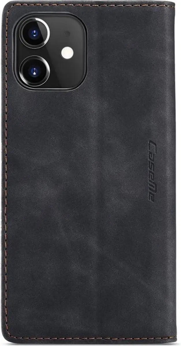 Caseme iPhone 12 Pro Max Wallet Case Cabello - Zwart