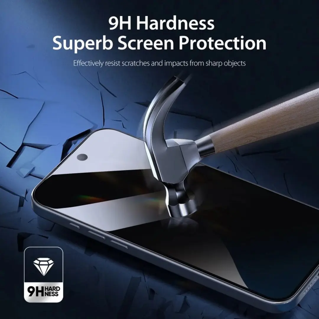 Dux Ducis Privacy Screenprotector iPhone 16 Plus - Zwart