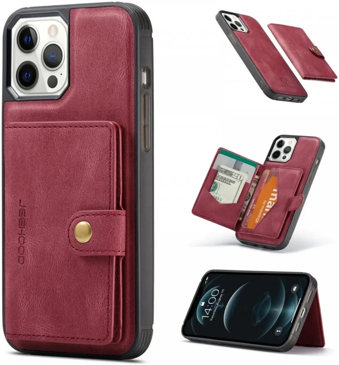 Caseme JH-01 Hoesje iPhone 13 - Rood