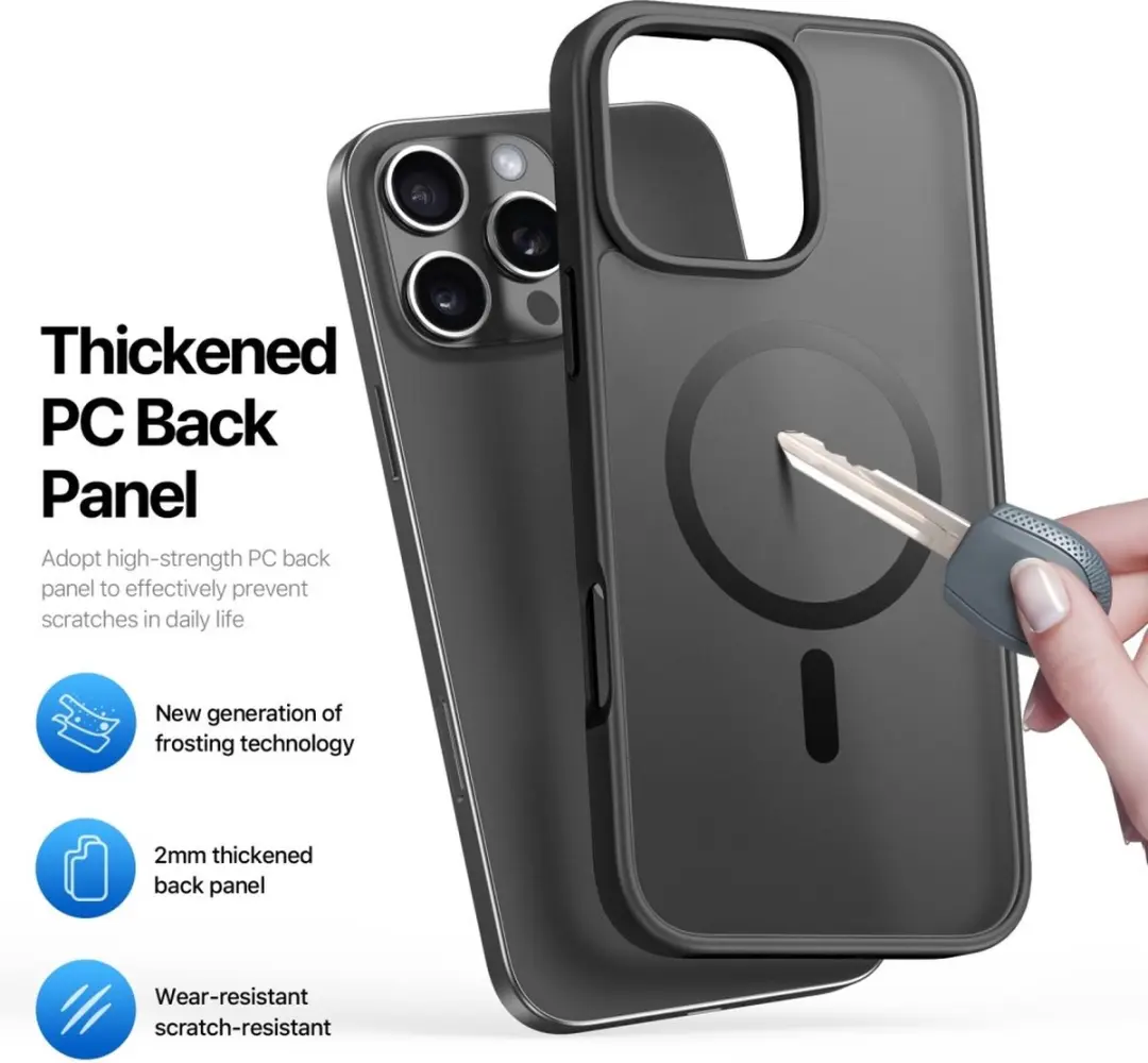 Dux Ducis Yind Serie iPhone 16 Pro Back Cover - Zwart