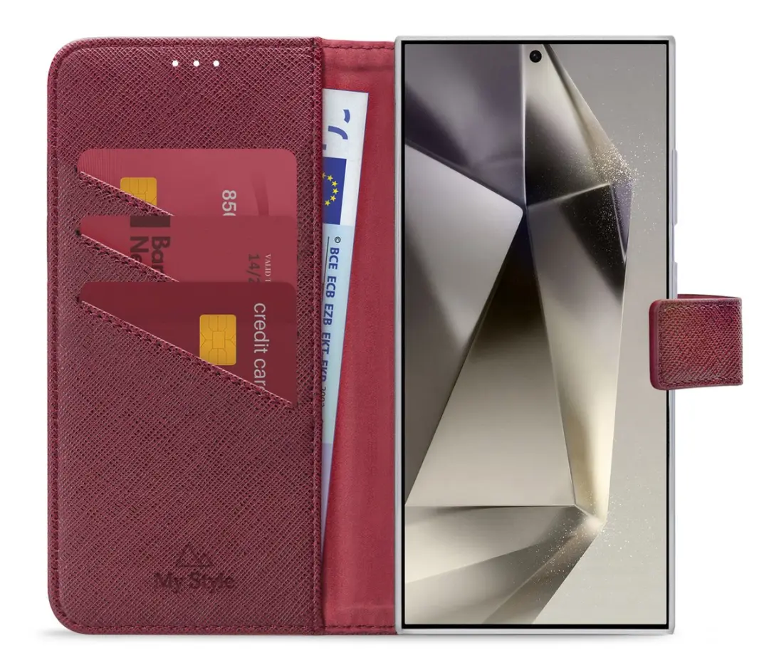 My Style MSFWLT1567 Telefoonhoesje Samsung Galaxy S24 Ultra - Bordeaux Rood - afbeelding 6 van 6