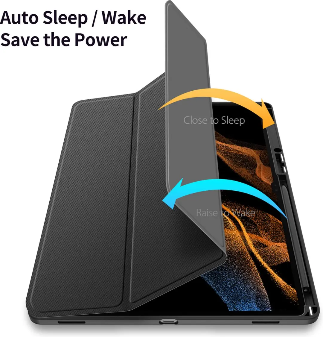Dux Ducis Toby Series X900-01 Tablethoes - Samsung Galaxy Tab S8 Ultra - Zwart - afbeelding 6 van 6