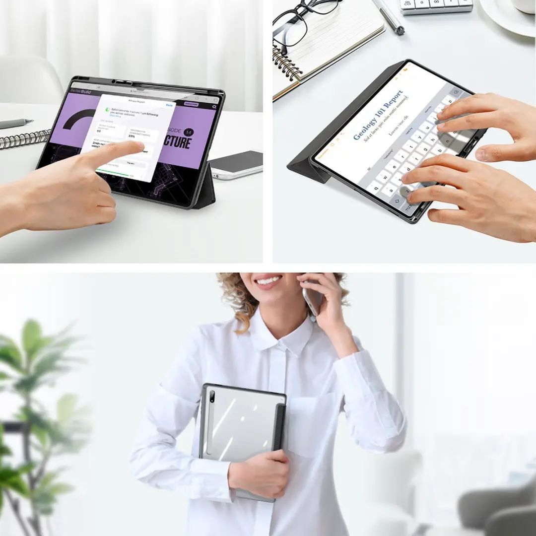 Dux Ducis Toby Series X900-01 Tablethoes - Samsung Galaxy Tab S8 Ultra - Zwart