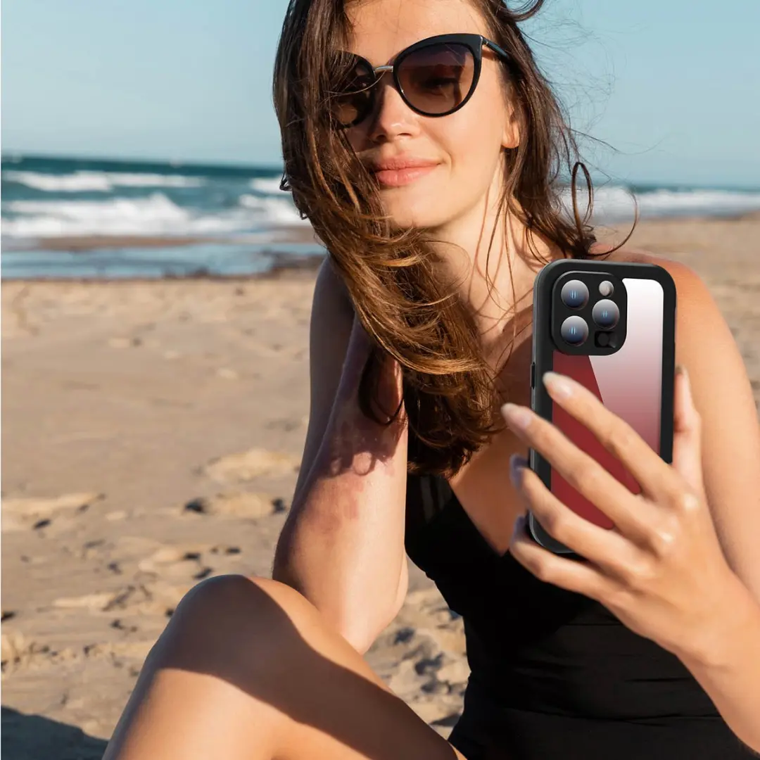 Redpepper Dot Plus Waterproof Backcover iPhone 15 Pro - Zwart - SH00066453 - afbeelding 4 van 6