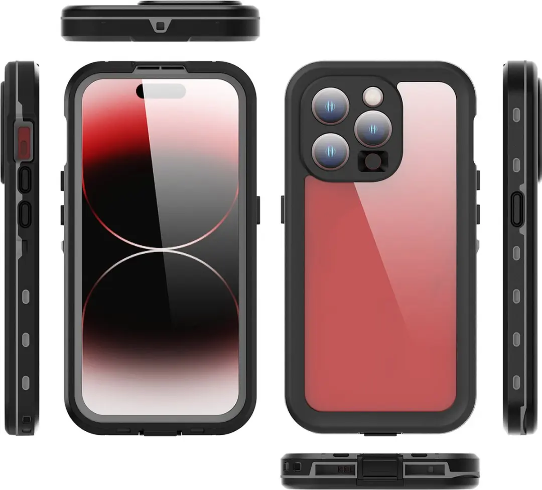 Redpepper Dot Plus Waterproof Backcover iPhone 15 Pro - Zwart - SH00066453 - afbeelding 5 van 6
