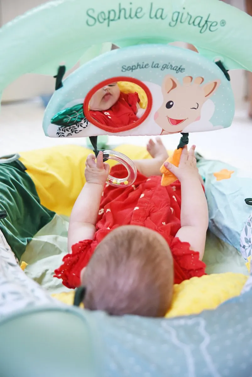 Sophie de Giraf Cocoon’Aire Opblaasbare Babygym - 3 Speelelementen - Groen/Wit