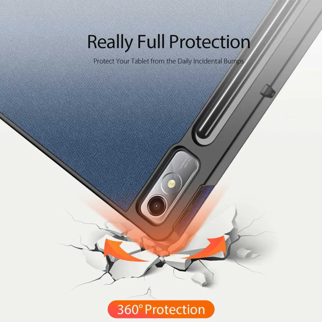 Dux Ducis Domo Tri-Fold Tablethoes - Lenovo Tab P12 12.7" - Blauw - afbeelding 6 van 6