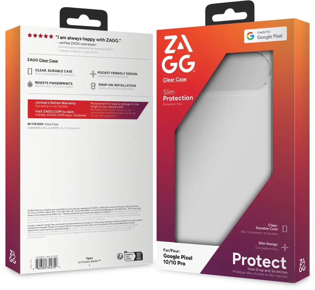 ZAGG Clear Case 702318521 Hoesje - Transparant - Google Pixel 10/10 Pro