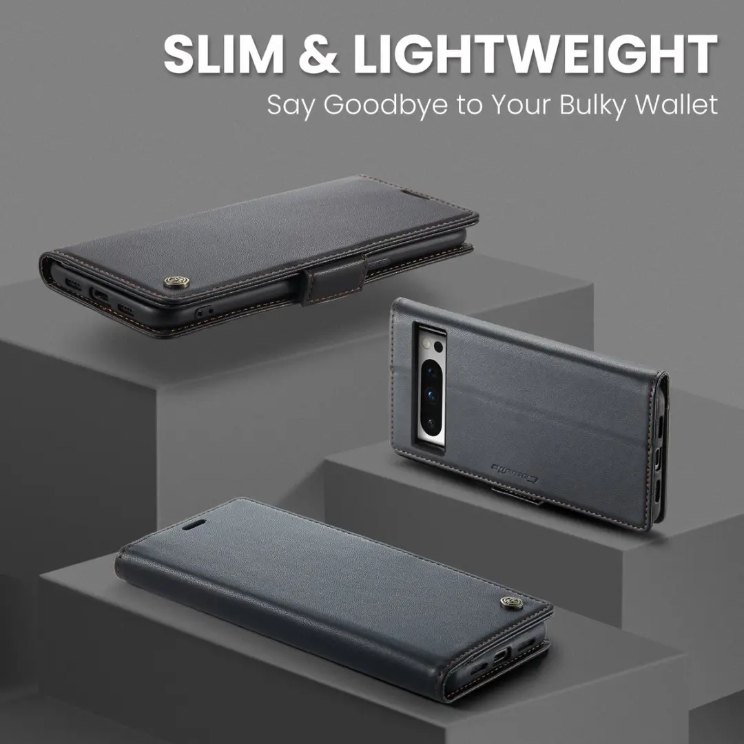 Caseme Wallet Case Google Pixel 8 Pro - RFID & Magneetsluiting - Zwart