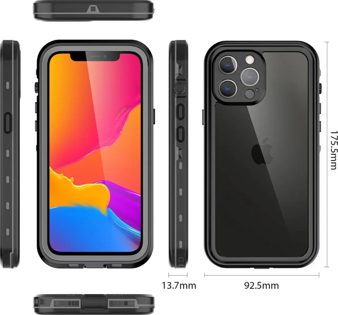 Redpepper Dot Plus Waterproof Backcover iPhone 13 Pro Max - Zwart