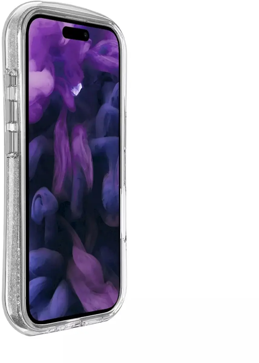 Laut Aero Sparkle iPhone 16 Hoes - Crystal Clear - LIP24AASSL