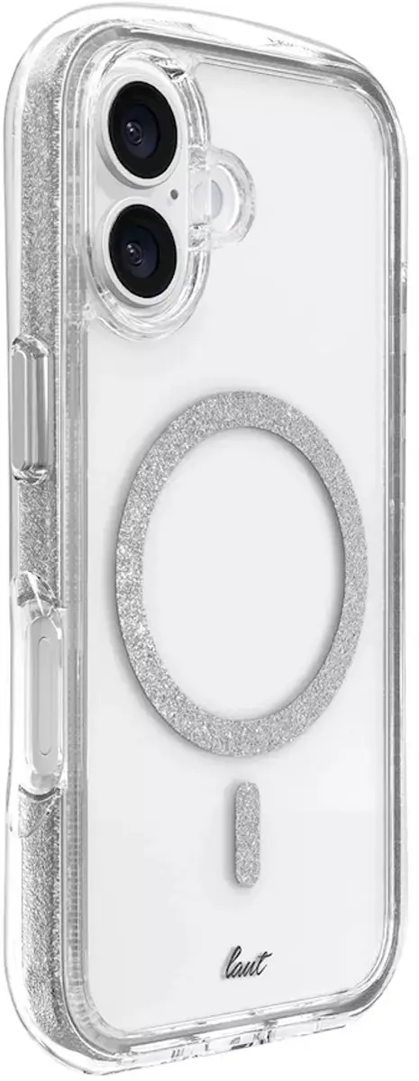 Laut Aero Sparkle iPhone 16 Hoes - Crystal Clear - LIP24AASSL