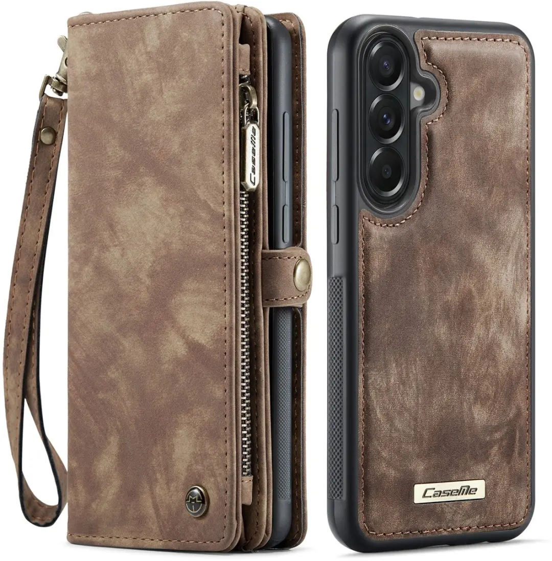 Caseme 008 Hoesje Samsung Galaxy A37 - 2-in-1 Book Case & Portemonnee - Bruin