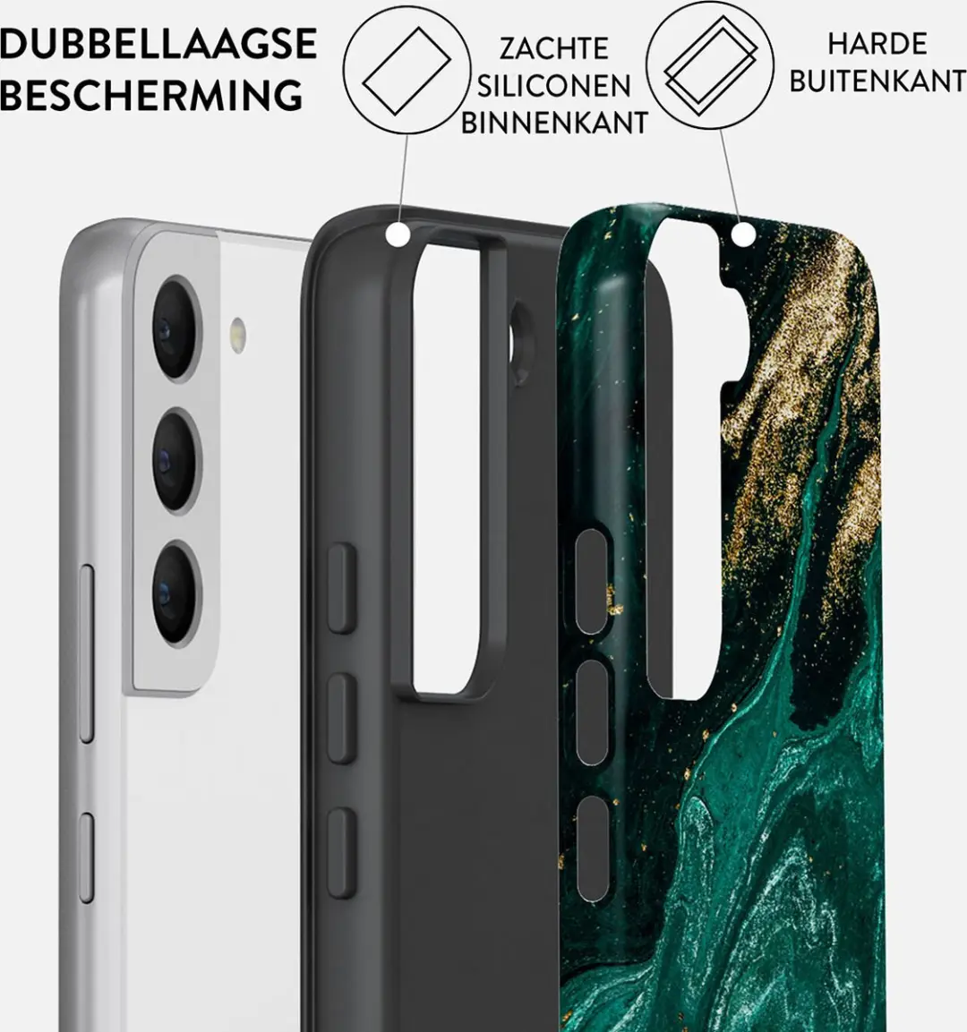 Burga Telefoonhoesje Samsung Galaxy S22 - Hardcase - Emerald Pool