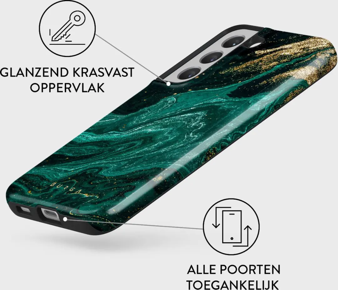 Burga Telefoonhoesje Samsung Galaxy S22 - Hardcase - Emerald Pool