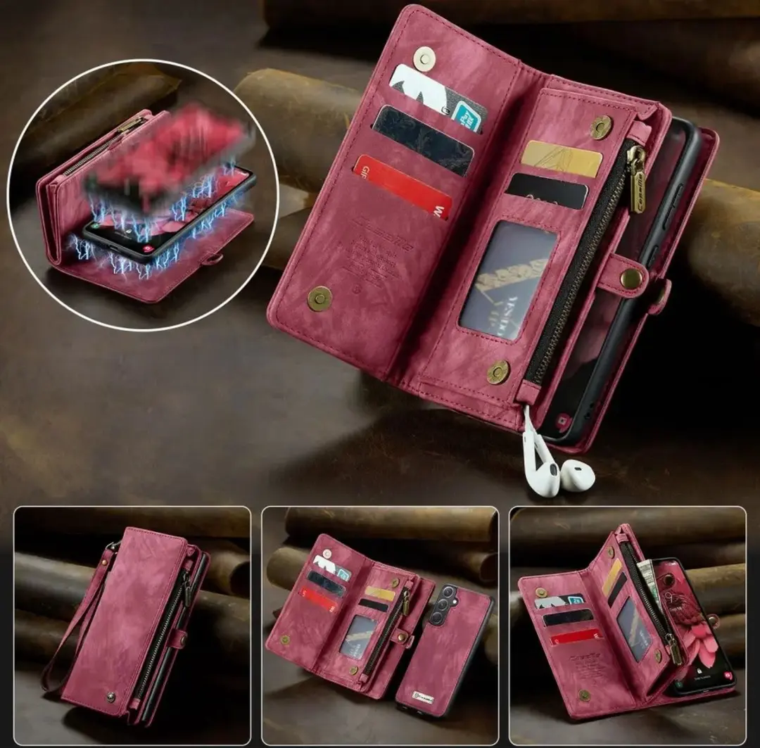 Caseme 008 Book Case Samsung Galaxy A36 - Portemonnee Rood