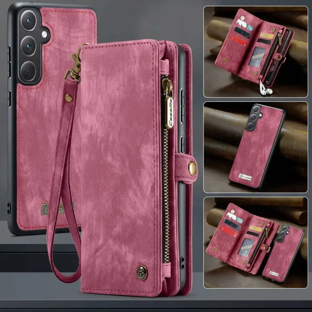 Caseme 008 Book Case Samsung Galaxy A36 - Portemonnee Rood